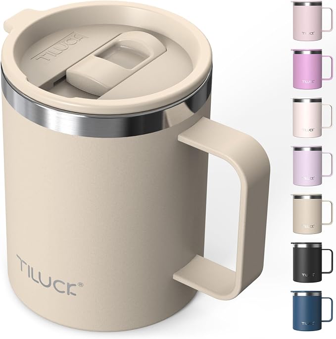 TILUCK 12 oz Insulated Coffee Mug by TILUCKBringsGoodLuck