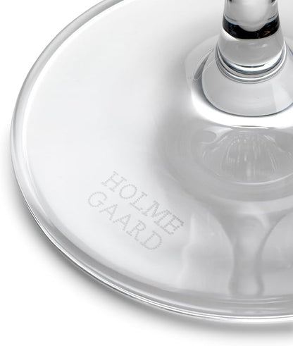 Holmegaard Notes White Wine Glass, Clear, 10.6" H x 3.9" D, 21.3 oz, Set of 2, Designed by Tom Nybroe, Gift Box Included