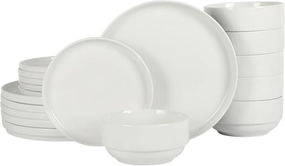 Gibson Home Rothernberg 18-Piece Stackable Porcelain Dinnerware Set, Service by GibsonHomewares