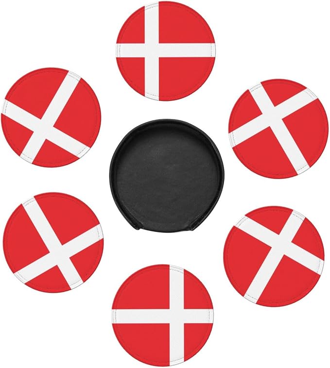 Danish Flag Coasters for Drinks - Image 7