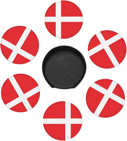 Danish Flag Coasters for Drinks - Image 7