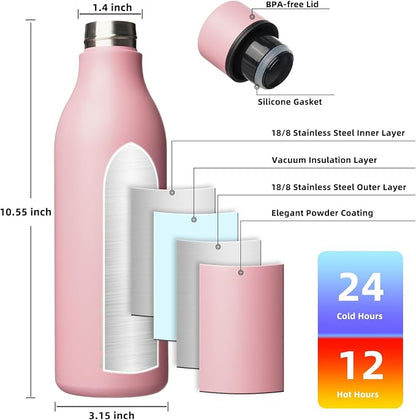 BJPKPK 25oz Insulated Water Bottle, Stainless Steel Bottle - Image 3