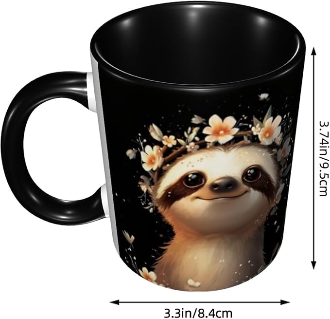 Yrebyou Sloth Coffee Mug 11oz Ceramic Cup - Image 2