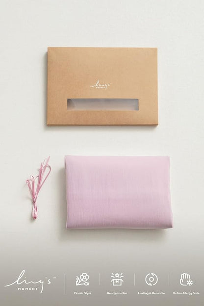 Ling's Moment 14Ft Mauve Table Runner, Wedding Sheer Chiffon Table Runners | - Image 5
