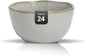 Organic Shape Highland Ceramic Cereal Bowl, 24pcs 5.5 Inch Handmade Reactive Glaze Stoneware Rice bowl with Wavy Edge, for Kitchen, Microwave & Dishwasher Safe, Scratch Resistant-grey