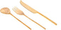 DeKulture Handmade Pure Brass 3 Pieces Cutlery Set Premium Deluxe Tableware by DeKulture