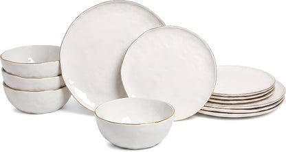 Sango 12-Piece Lightweight Porcelain Dinnerware Set by Sango