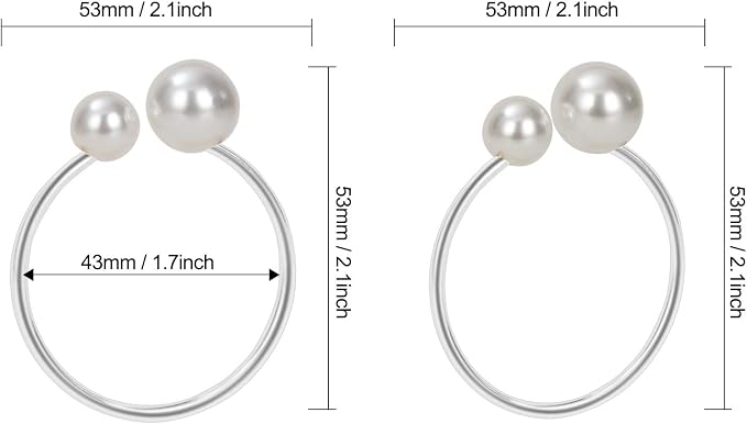 KPOSIYA Pearl Napkin Rings - Image 4
