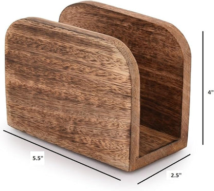 Burning Finish Mango Wood Napkin Holders - Image 5