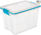 Sterilite 18-Pack Gasket Box, Weather-Resistant Storage Bins with Latching Lids, 20 Quart - Heavy-Duty Organizing Containers for Closet, Bathroom, and Office