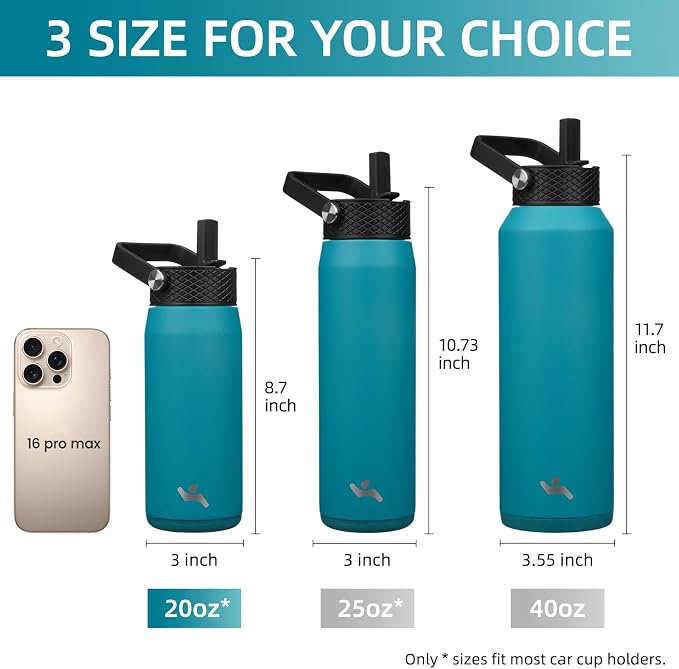 Konokyo 20 oz Insulated Stainless Steel Water Bottle - Image 5
