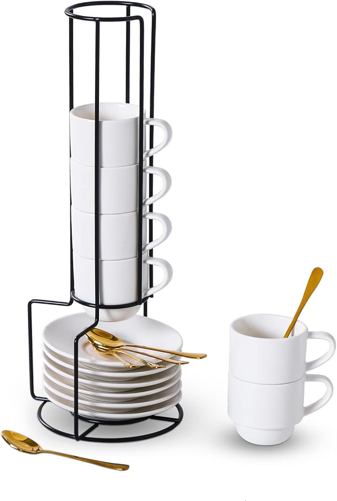 Lareina Porcelain Stackable Espresso Cups by Lareina