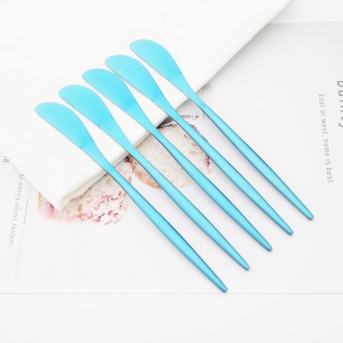 10 Pcs Blue Cheese Spreader Knife, Stainless Steel Butter Spreader Serving - Image 5