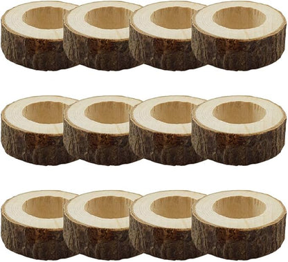 Handcrafted Rustic Wooden Napkin Rings Wood Napkin Holder by JINMURY