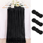 3 Pack Black Cheesecloth Table Runner 10ft Gothic Gauze Centerpiece | by MLMC