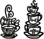 Oubasa Metal Pour Coffee Cup Wall Decor, Minimalist Cafe Themed by OubasaMakeYourHomeAmazing