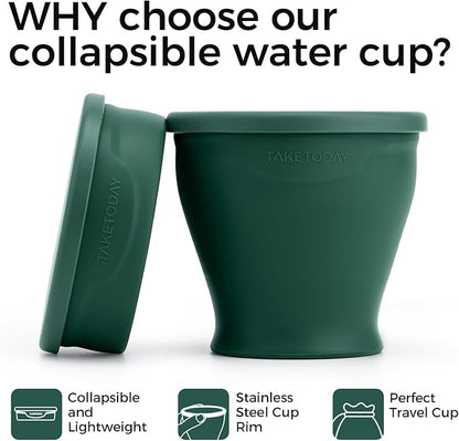 TakeToday Collapsible Cup 8 oz, Foldable - Image 3