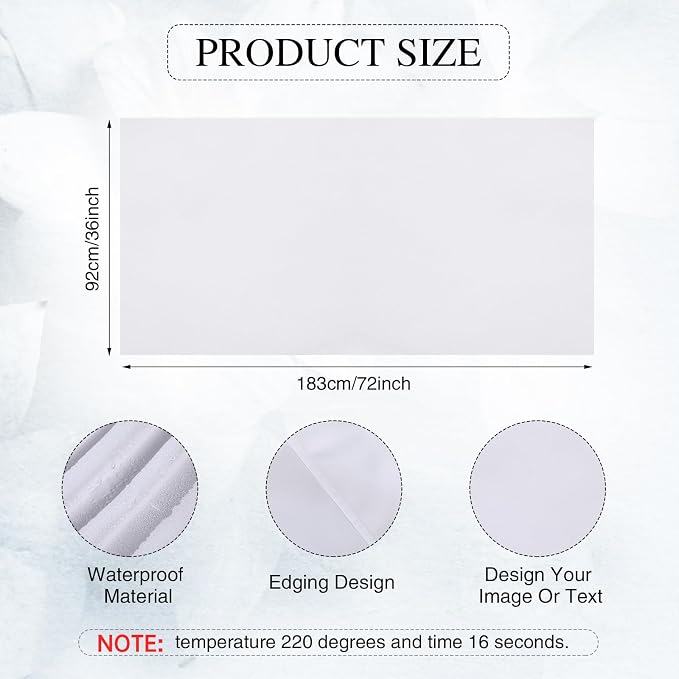1 Pcs White Sublimation Table Runners Blanks 36 x 72 Inch Polyester White Table - Image 3