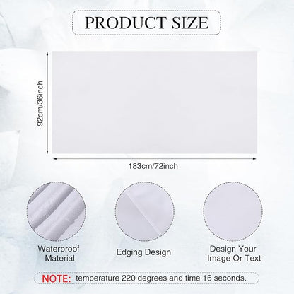 1 Pcs White Sublimation Table Runners Blanks 36 x 72 Inch Polyester White Table - Image 3