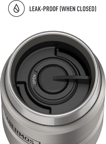 THERMOS Stainless King Travel Tumbler, 16 Ounce, Vacuum-Insulated | Matte Steel - Image 3