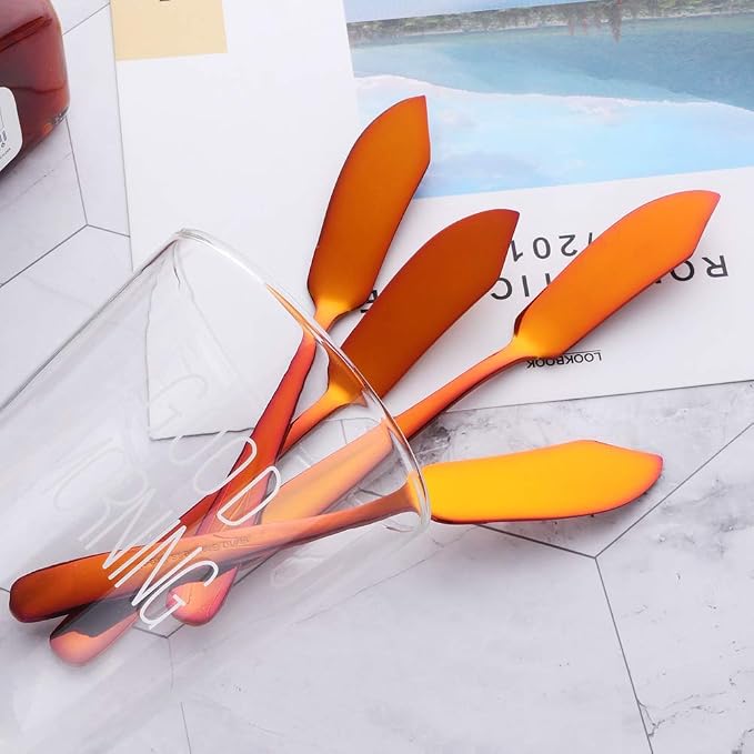 Buyer Star Cheese Butter Knife, Stainless Steel 18/10 6" Mini Desert Knives - Image 2