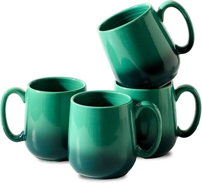 HASENSE 15oz Ceramic Mug Set of 4, Housewarming Gift Idea by Hasense