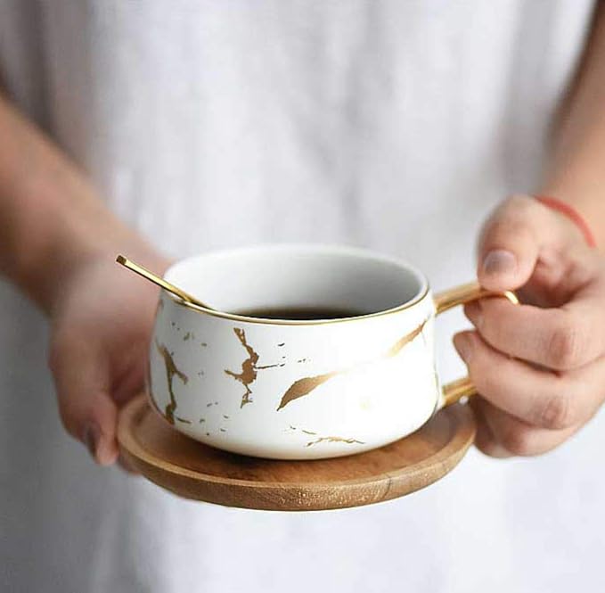 2 Sets of 10 oz Luxury Golden Marble Tea/Coffee Cup - Image 6