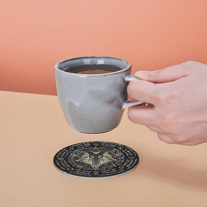 Satanic Goat Star Leather Drinks Coasters - Image 8