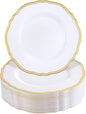60pcs Gold Plastic Plates by Hioasis