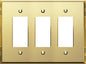 LIDER Reflective Acrylic Decorator Wall Plate, Mirrored Light Switch Plate, Plexiglass Outlet Cover, Acrylic Glass, Oversized 3-Gang 5.25" x 7.06", LWP-33O-AGD, Gold