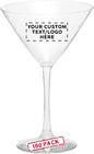 Custom Martini Glasses by ARC 10 oz. Set of 100, Personalized Bulk Pack - Perfect for Hotel, Bar, Restaurant or Lounge - Clear