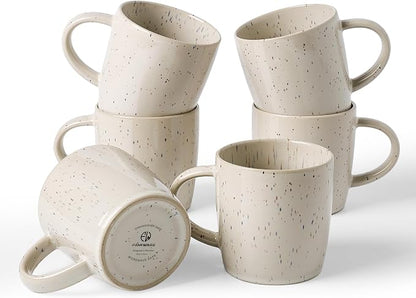 famiware Coffee Mugs Set of 6, Meteor 13 oz Ceramic Mug Cup Set by Famiware