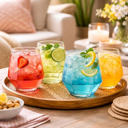 Oojami 40 Pack Diamond Disposable Plastic Wine Glasses 12oz - Image 7