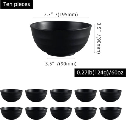 60oz Wheat Straw Bowls, Unbreakable Large Capacity Serving Bowls, Microwave & - Image 6
