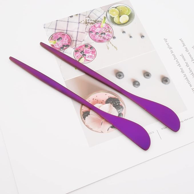 10 Pcs Purple Cheese Spreader Knife, Stainless Steel Butter Spreader, Use - Image 4
