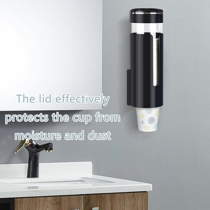 Cup Dispenser, Wall Mount Water Cooler Cup Dispenser | fits 4-7 oz Disposable - Image 6