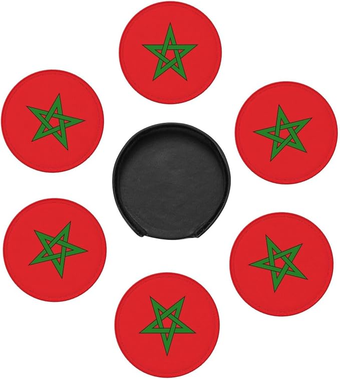 Moroccan Flag Coasters for Drinks - Image 7