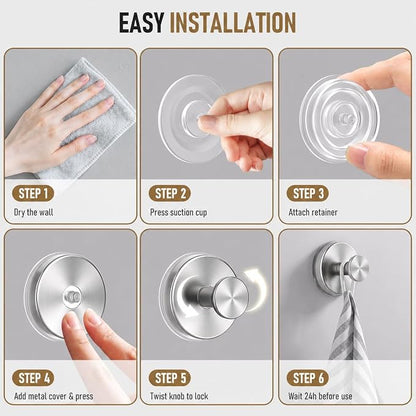 Suction Cup Hooks for Shower, Shower Hooks for Inside Shower, No Drill Bathroom - Image 7