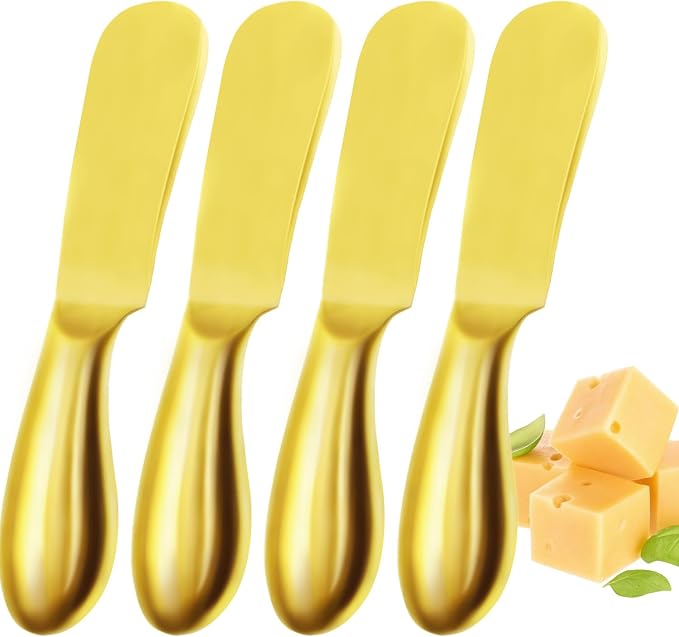 Butter Knife Butter Spreader Knife Gold Butter Knives 4 PCS Cheese Spreader by MLURCU