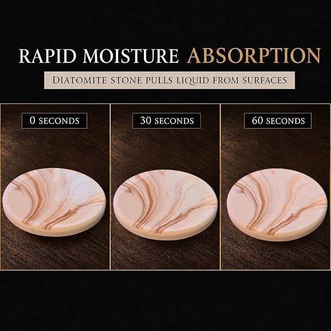 Absorbent Stone Coasters Set of 6 - Image 7