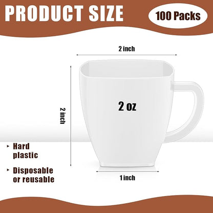 Amyhill 100 Pcs Mini Disposable Tea Cups - Image 2
