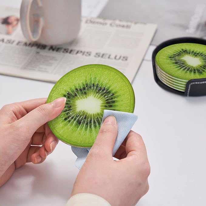 6 Pack Tropical Kiwi Fruit Coaster - Image 6