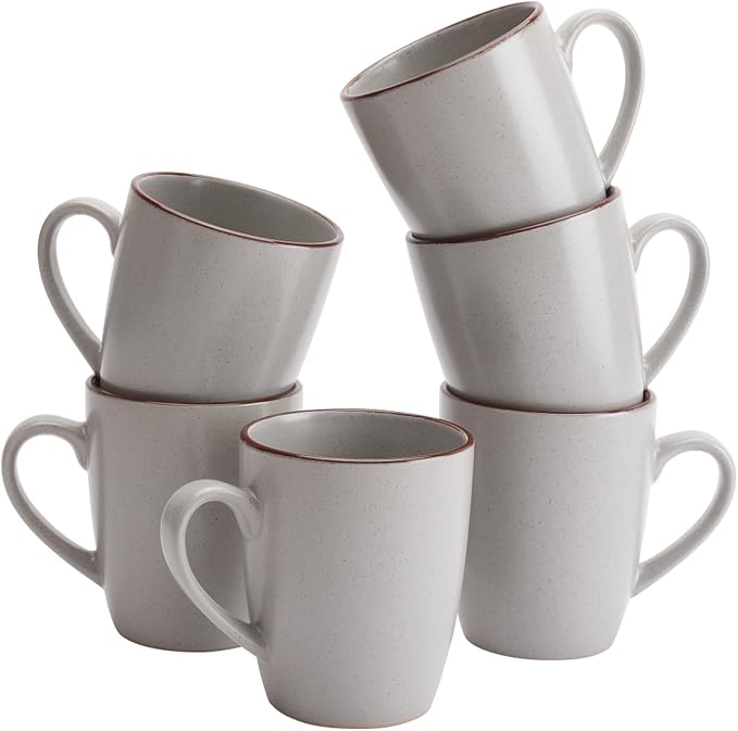 famiware Venus Coffee Mugs Set of 6, 13 oz Ceramic Stoneware Mug Cup Set | by Famiware