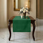 Signature Linen™ by D'Moksha Eden Green Table Runner 48 Inches, 100% Pure Linen by DMokshaHomes