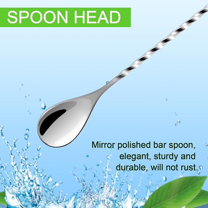 Bar Spoon Cocktail Mixing Stirrers, 12” - Image 3