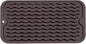 Silicone Dish Drying Mat for Multiple Usage,Easy clean,Eco-friendly,Heat-resistant Silicone Mat for Kitchen Counter or Sink,Refrigerator or Drawer Liner Coffee S 12 inches x 6 inches
