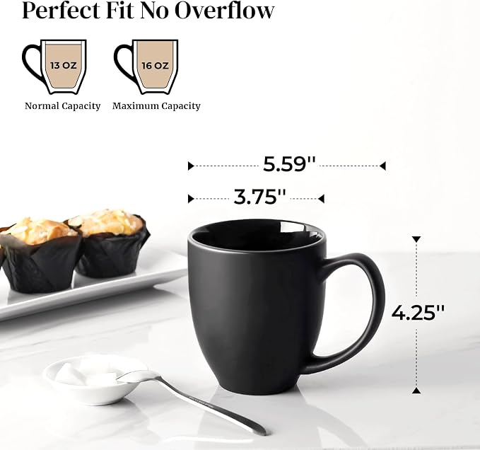 DOWAN Coffee Mugs, 16 oz Ceramic Coffee Cups - Image 2