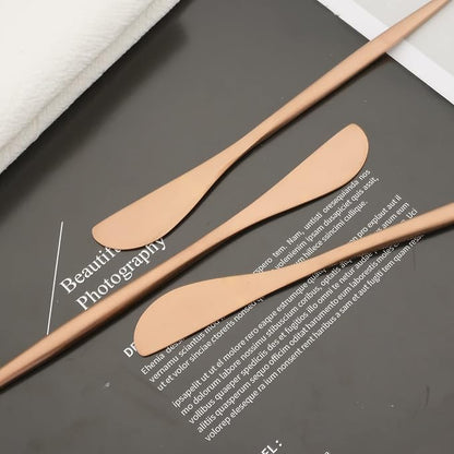 10 Pack Rose Gold Cheese Spreader Knife, Uniturcky Stainless Steel Butter - Image 4