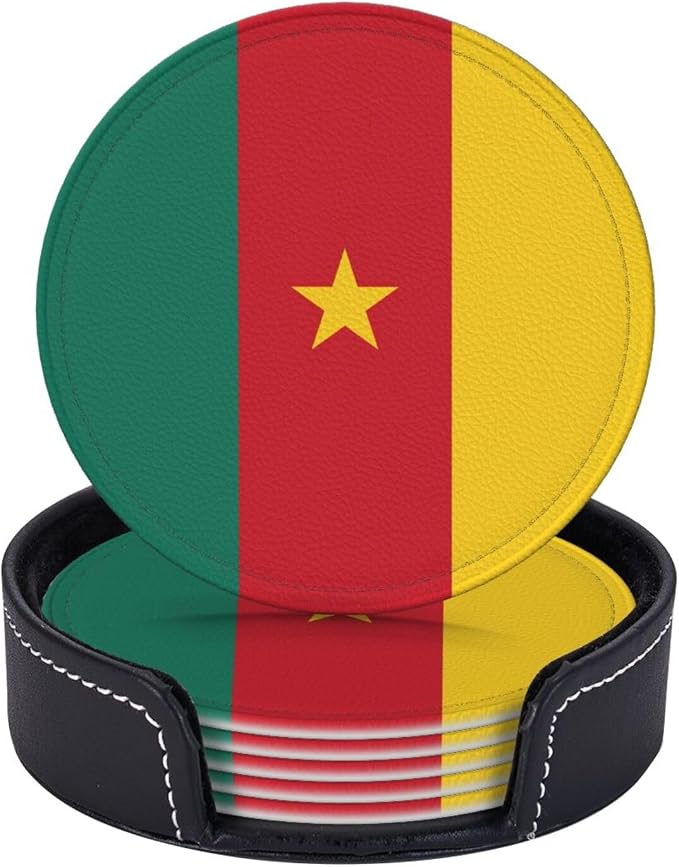 Cameroonian Flag Coasters for Drinks - Image 6