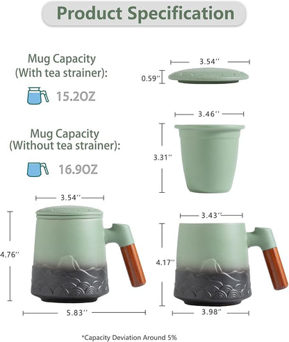 ZENS Tea Mug with Infuser and Lid - Image 2